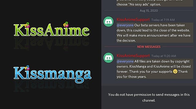 Kissanime & Kissmanga Have Been Shutdown Permanently