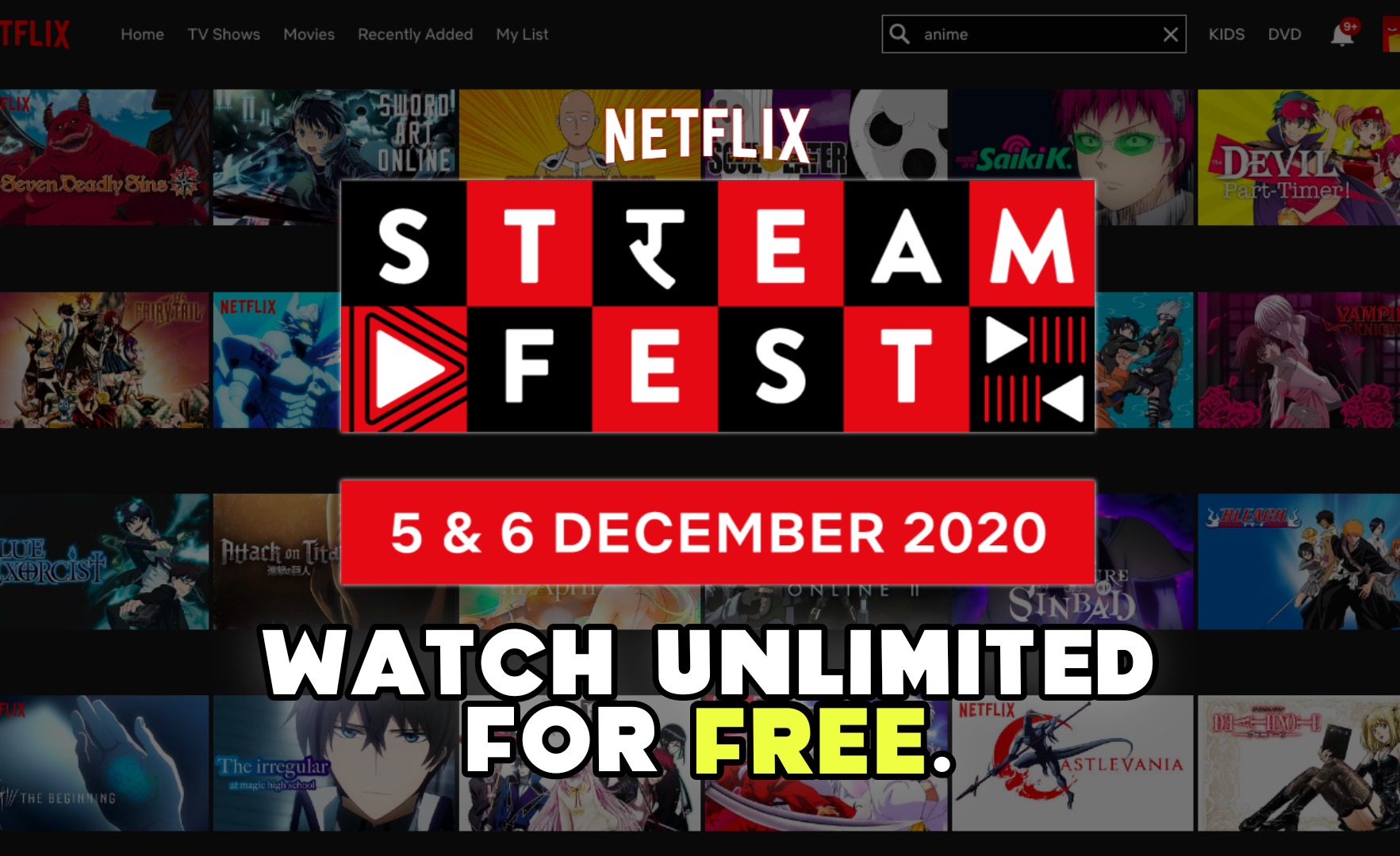 Netflix India Announces Free Access To its Premium Contents For 2 Days in December