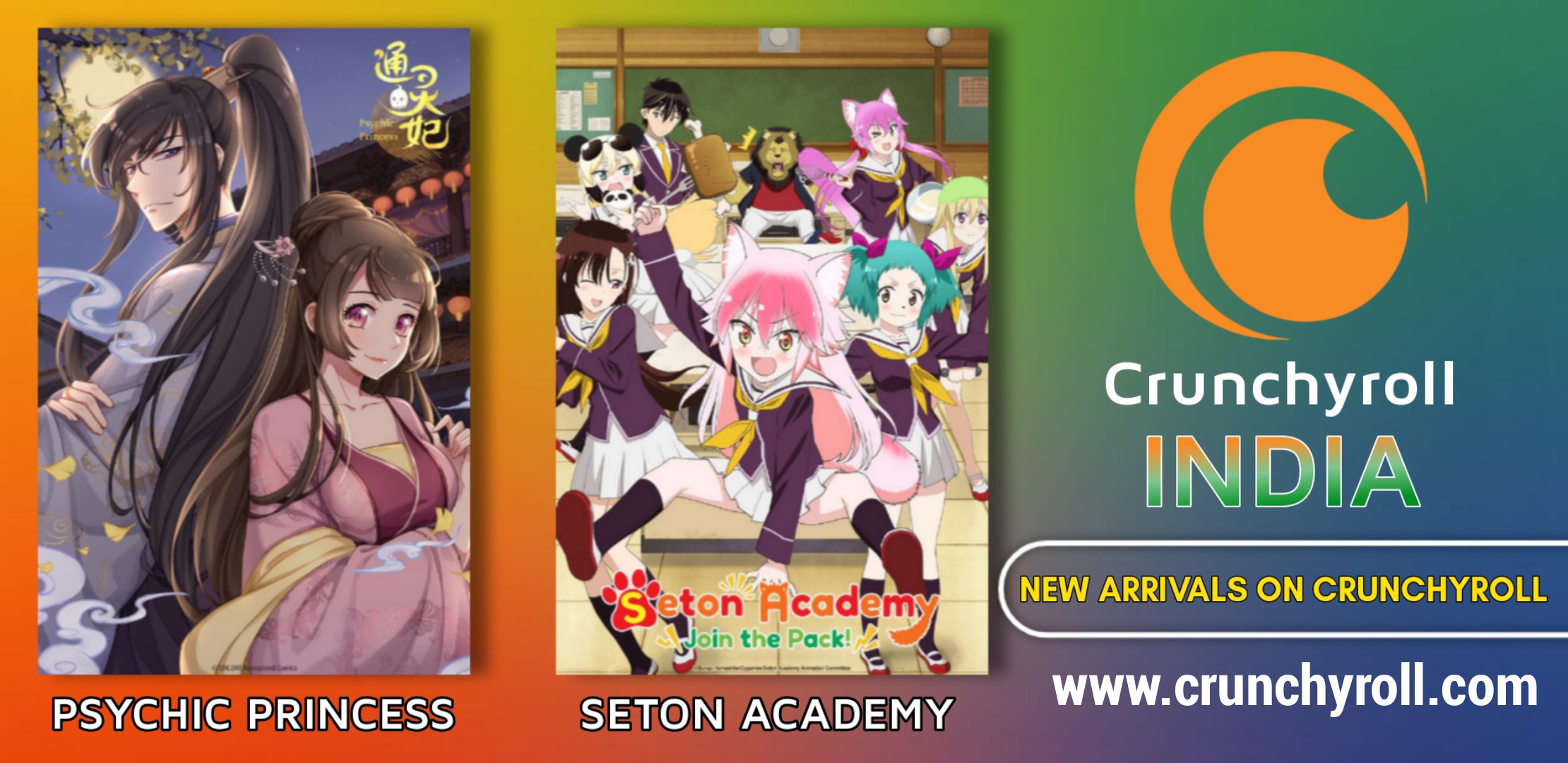 Crunchyroll India Has Added Seton Academy & Psychic Princess to its Streaming Platform