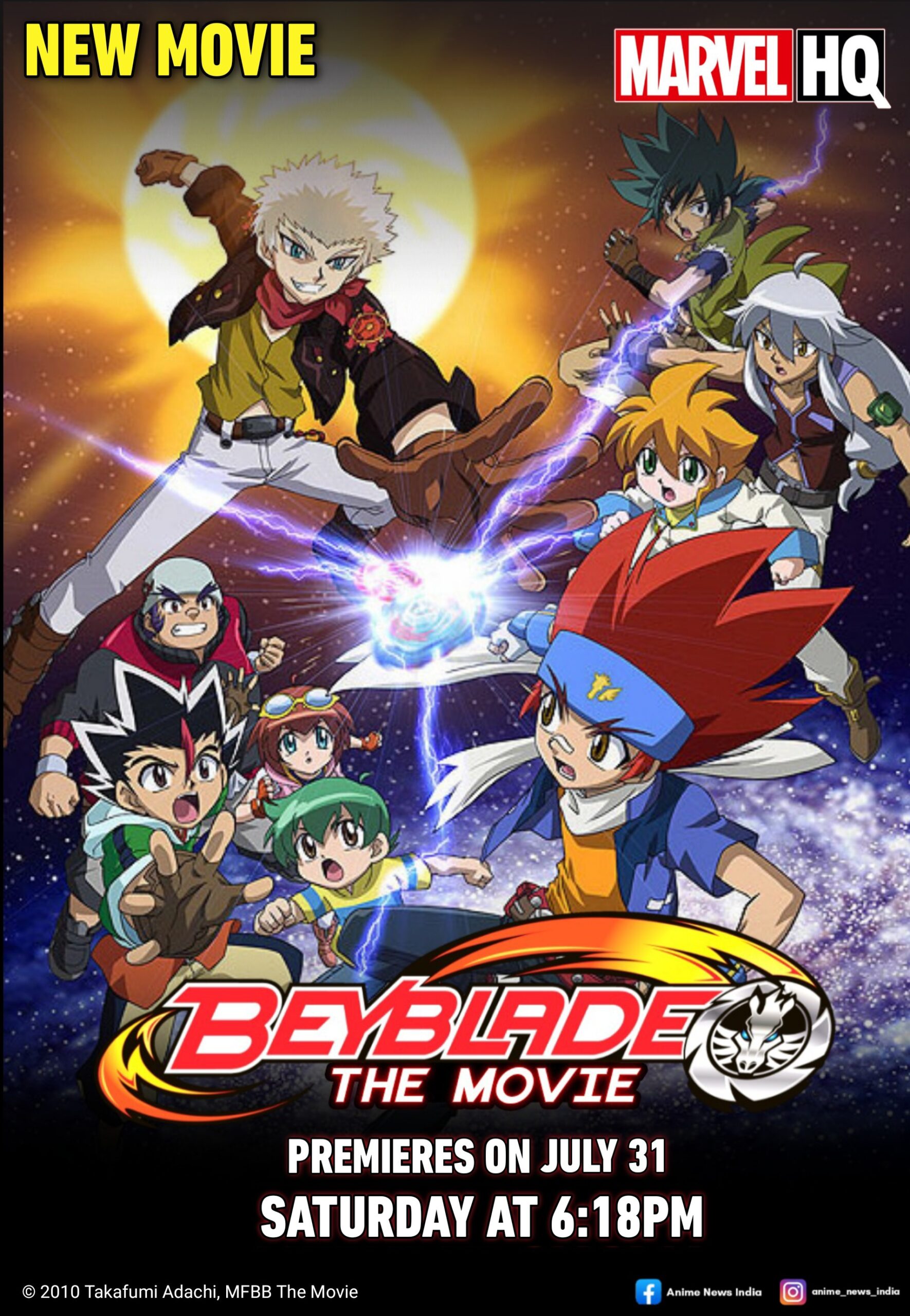 Marvel HQ India To Premiere Metal Fight Beyblade The Movie on July 31.